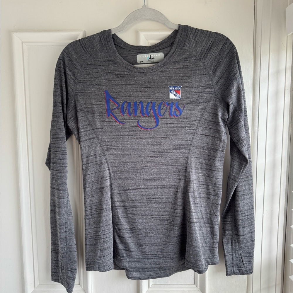 Gray Long Sleeve Shirt with Rangers Logo